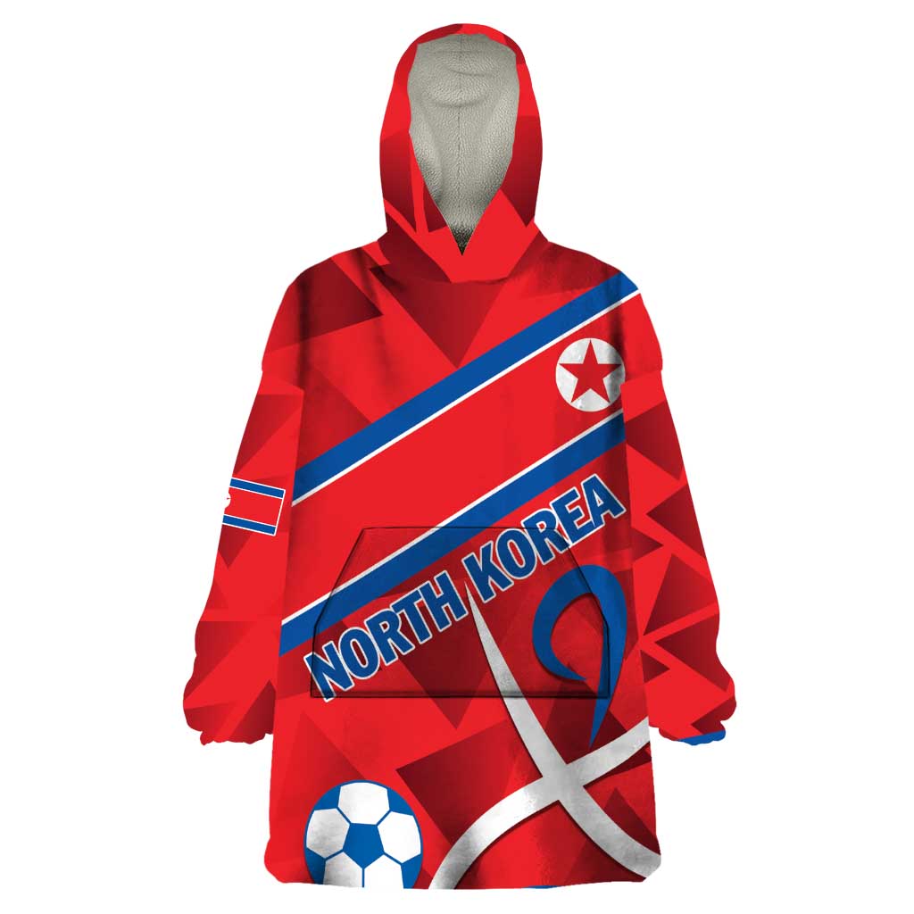 Custom North Korea Football Wearable Blanket Hoodie Go Champion - Wonder Print Shop