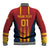 Custom Spain Football Baseball Jacket Go La Rojita - Wonder Print Shop