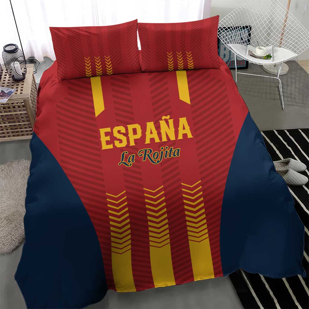 Spain football bedding set in red and blue with ESPAÑA La Rojita graphic