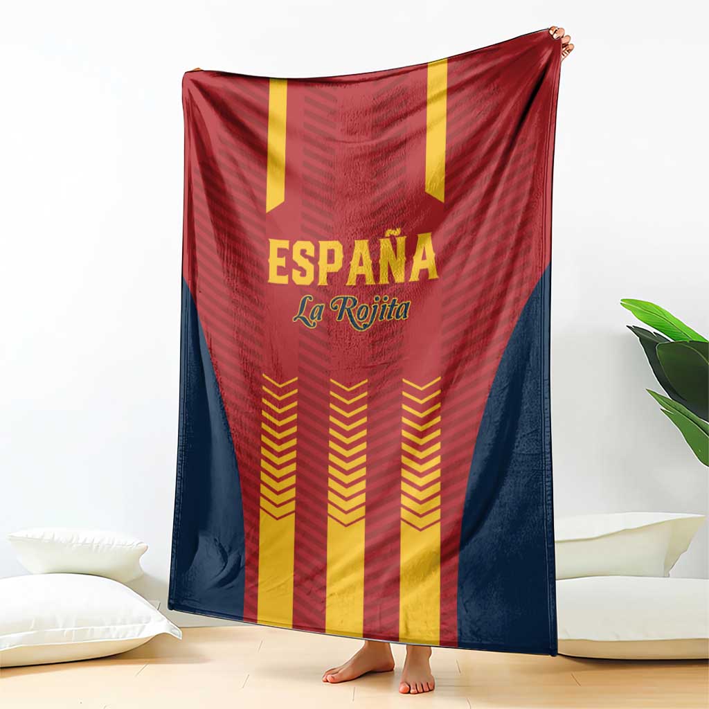 Spain football blanket with red, navy, and yellow Spain team graphic