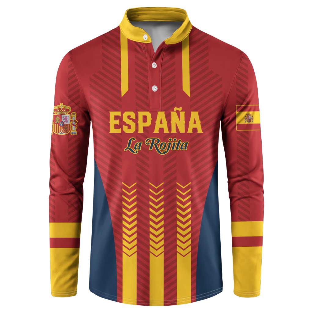 Custom Spain Football Button Sweatshirt Go La Rojita - Wonder Print Shop