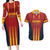 Custom Spain Football Couples Matching Long Sleeve Bodycon Dress and Hawaiian Shirt Go La Rojita - Wonder Print Shop