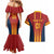 Custom Spain Football Couples Matching Mermaid Dress and Hawaiian Shirt Go La Rojita - Wonder Print Shop