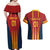 Custom Spain Football Couples Matching Off Shoulder Maxi Dress and Hawaiian Shirt Go La Rojita - Wonder Print Shop