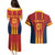 Custom Spain Football Couples Matching Puletasi and Hawaiian Shirt Go La Rojita - Wonder Print Shop