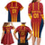 Custom Spain Football Family Matching Long Sleeve Bodycon Dress and Hawaiian Shirt Go La Rojita - Wonder Print Shop