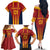 Custom Spain Football Family Matching Off The Shoulder Long Sleeve Dress and Hawaiian Shirt Go La Rojita - Wonder Print Shop