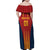 Custom Spain Football Family Matching Off Shoulder Maxi Dress and Hawaiian Shirt Go La Rojita - Wonder Print Shop