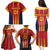 Custom Spain Football Family Matching Puletasi and Hawaiian Shirt Go La Rojita - Wonder Print Shop