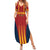 Custom Spain Football Family Matching Summer Maxi Dress and Hawaiian Shirt Go La Rojita - Wonder Print Shop