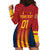 Custom Spain Football Hoodie Dress Go La Rojita - Wonder Print Shop