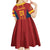 Custom Spain Football Kid Short Sleeve Dress Go La Rojita - Wonder Print Shop