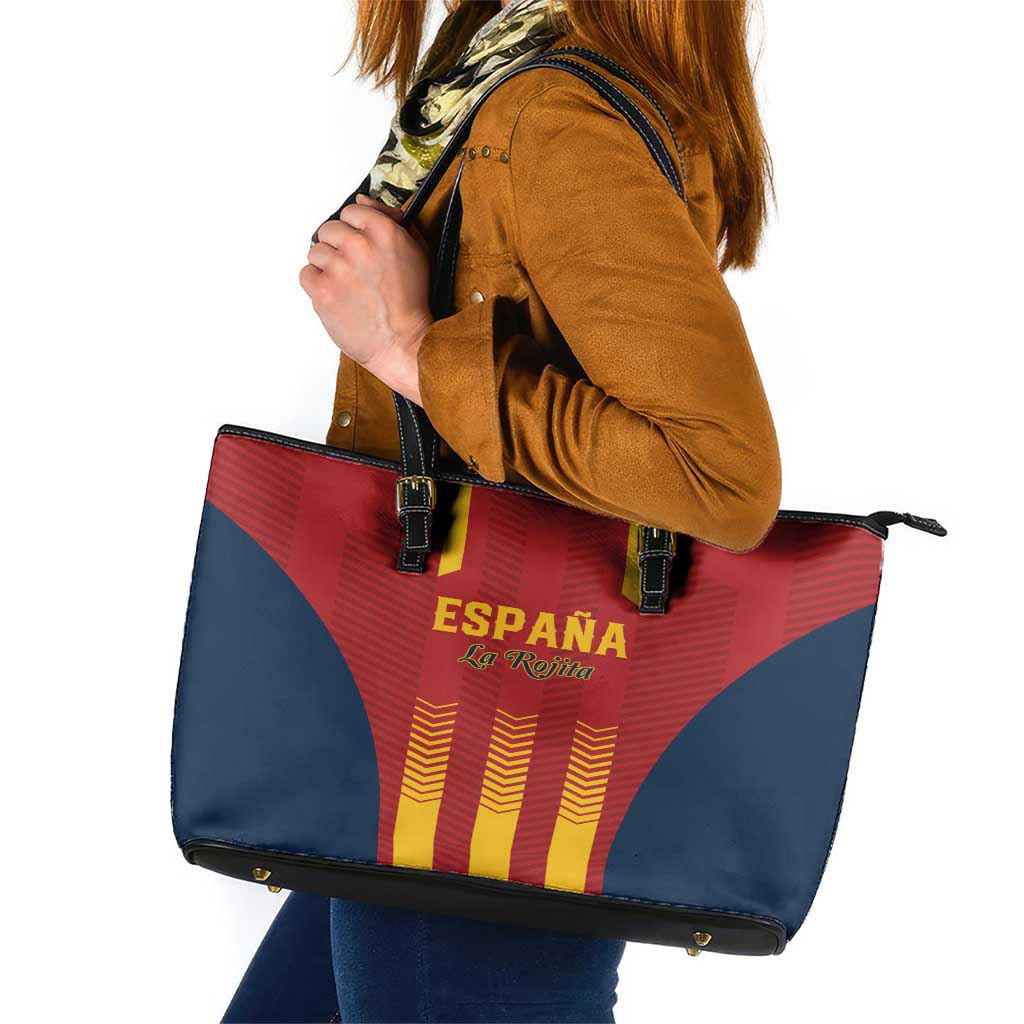 Spain Football Leather Tote Bag Go La Rojita