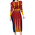 Custom Spain Football Long Sleeve Bodycon Dress Go La Rojita - Wonder Print Shop