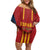 Custom Spain Football Off Shoulder Short Dress Go La Rojita - Wonder Print Shop