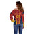 Custom Spain Football Off Shoulder Sweater Go La Rojita - Wonder Print Shop