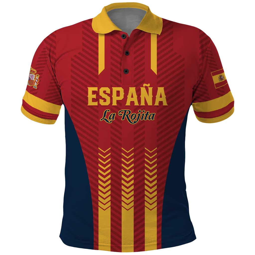 Custom Spain Football Polo Shirt Go La Rojita - Wonder Print Shop