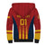 Custom Spain Football Sherpa Hoodie Go La Rojita - Wonder Print Shop