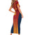 Custom Spain Football Short Sleeve Bodycon Dress Go La Rojita - Wonder Print Shop