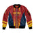 Custom Spain Football Sleeve Zip Bomber Jacket Go La Rojita - Wonder Print Shop