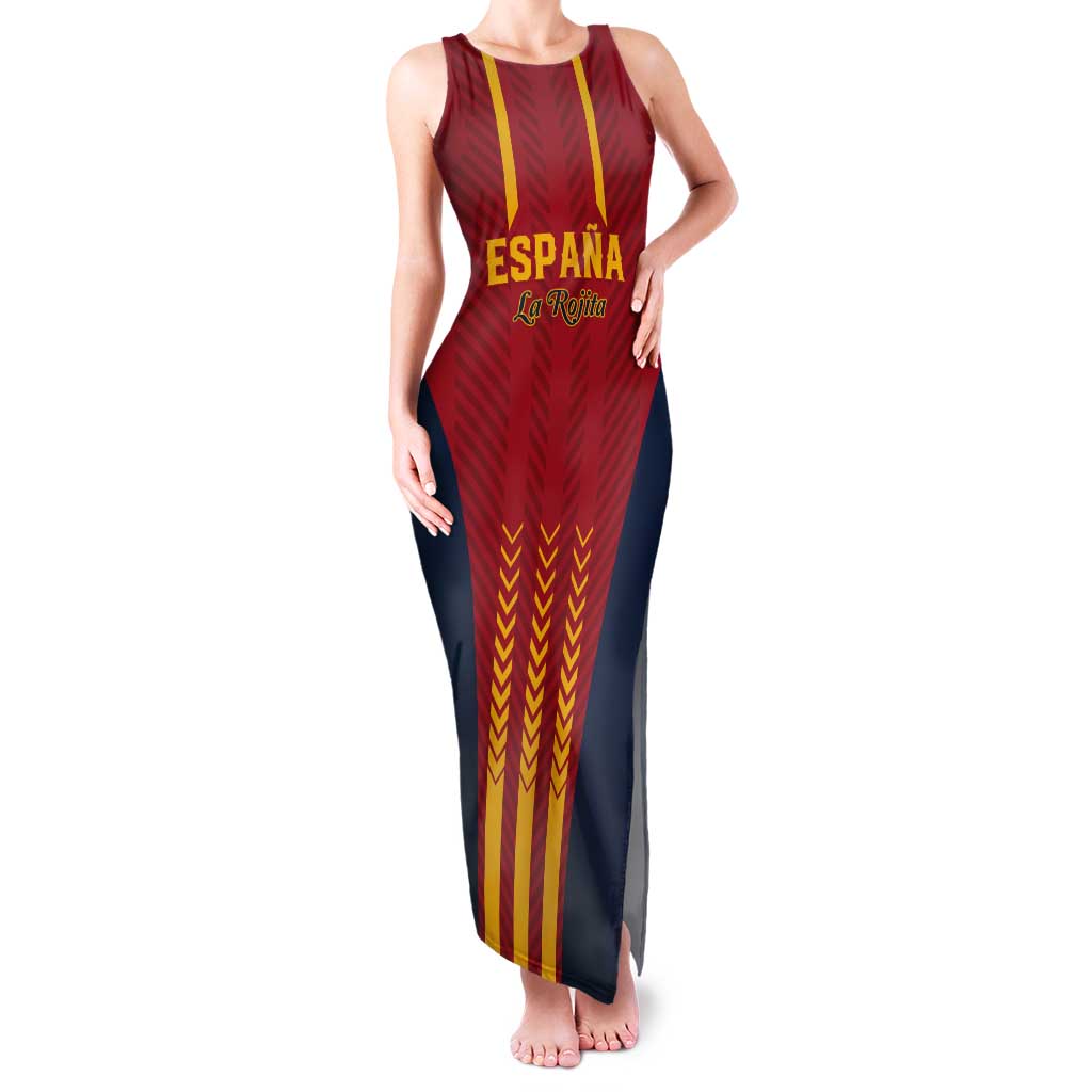 Custom Spain Football Tank Maxi Dress Go La Rojita - Wonder Print Shop