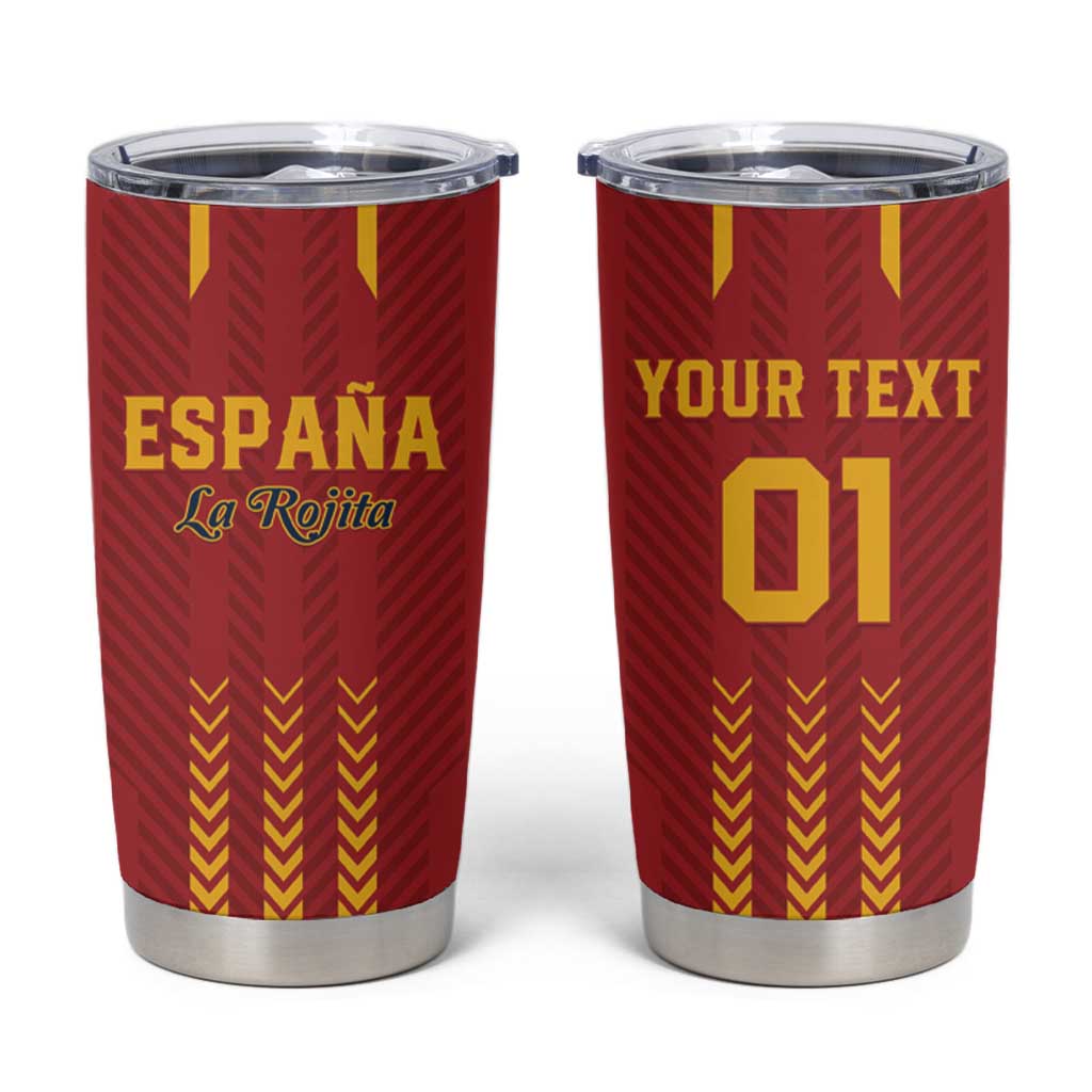 Custom Spain Football Tumbler Cup Go La Rojita - Wonder Print Shop