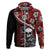 Hawaii Halloween Hoodie Hibiscus Skull Kakau Pattern - Wonder Print Shop