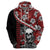 Hawaii Halloween Hoodie Hibiscus Skull Kakau Pattern - Wonder Print Shop