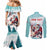 Personalized Canada Santa Playing Hockey Couples Matching Mermaid Dress and Long Sleeve Button Shirt