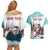 Personalized Canada Santa Playing Hockey Couples Matching Off Shoulder Short Dress and Hawaiian Shirt - Wonder Print Shop