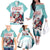 Personalized Canada Santa Playing Hockey Family Matching Off The Shoulder Long Sleeve Dress and Hawaiian Shirt - Wonder Print Shop