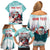 Personalized Canada Santa Playing Hockey Family Matching Off Shoulder Short Dress and Hawaiian Shirt - Wonder Print Shop