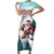 Personalized Canada Santa Playing Hockey Family Matching Short Sleeve Bodycon Dress and Hawaiian Shirt - Wonder Print Shop