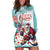 Personalized Canada Santa Playing Hockey Hoodie Dress - Wonder Print Shop