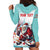 Personalized Canada Santa Playing Hockey Hoodie Dress - Wonder Print Shop