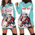 Personalized Canada Santa Playing Hockey Hoodie Dress - Wonder Print Shop