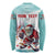 Personalized Canada Santa Playing Hockey Long Sleeve Shirt - Wonder Print Shop