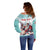 Personalized Canada Santa Playing Hockey Off Shoulder Sweater - Wonder Print Shop