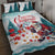 Canada Santa Playing Hockey Quilt Bed Set