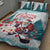 Canada Santa Playing Hockey Quilt Bed Set