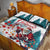 Canada Santa Playing Hockey Quilt Bed Set