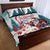 Canada Santa Playing Hockey Quilt Bed Set