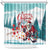 Canada Santa Playing Hockey Shower Curtain