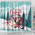 Canada Santa Playing Hockey Shower Curtain