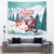 Canada Santa Playing Hockey Tapestry