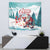 Canada Santa Playing Hockey Tapestry