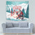 Canada Santa Playing Hockey Tapestry