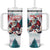 Personalized Canada Santa Playing Hockey Tumbler With Handle