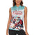 Personalized Canada Santa Playing Hockey Women Sleeveless Polo Shirt