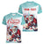 Personalized Canada Santa Playing Hockey Women V-Neck T-Shirt